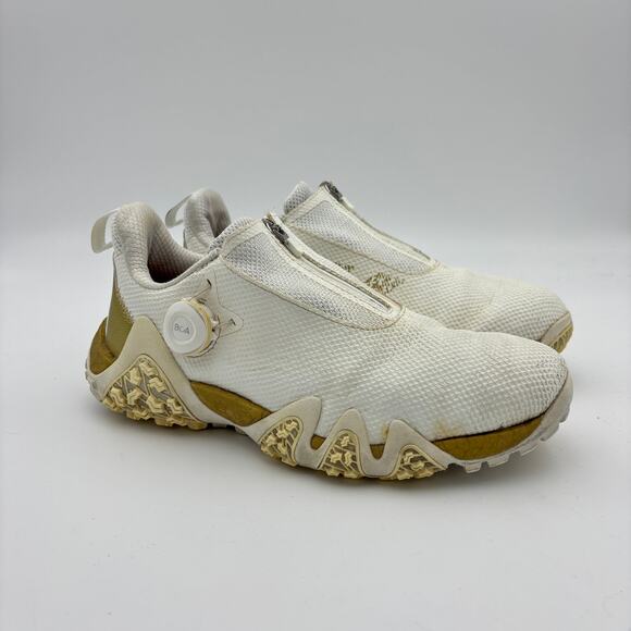 Adidas Codechaos 22 BOA White Gold Spikeless Golf Shoes Men's 8 - Picture 1 of 13